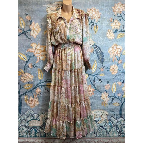 Anthropologie MISA V-Neck Buttonfront Maxi Dress $478 - Picture 4 of 7